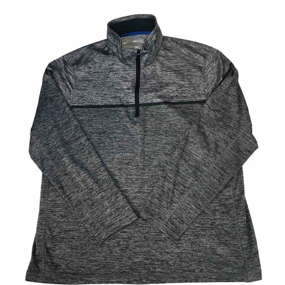 Vineyard Vines‎ Mens XXL On The Go Sankaty Pullover Top Heathered Grey 1/4 Zip